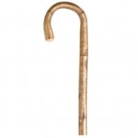 bisley crook handle walking sticks hazel with bark one size