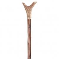 Bisley Natural Wooden Shaft With Staghorn Handle, Staghorn Thumb Stick, One Size