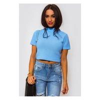 binky blue cropped boxy jumper