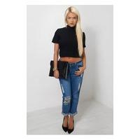 binky black cropped boxy jumper