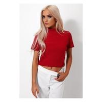 binky red cropped boxy jumper