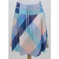 billabong size xl blue mix squared pattern skirt