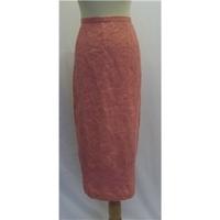 Bianca, Size 16, long skirt in shades of pink and \'gold\'.