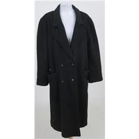 big apple size l black long coat