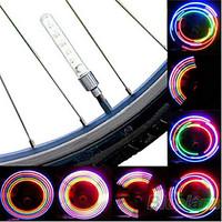 bike lights wheel lights valve cap flashing lights led cycling cell ba ...