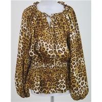 biba size 10 leopard print tunic top