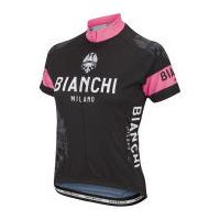 Bianchi Eddi1 Women\'s Short Sleeve Jersey - Black/Pink - XL