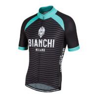 Bianchi Meja Short Sleeve Jersey - Black/Green - XXL