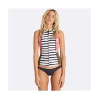 billabong salty dayz front zip sleeveless vest multi