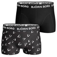 bjorn borg 2017 mens bb triangle 2 pack boxer briefs black l