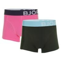 Bjorn Borg Seasonal Solid Shorts 2 Pack Black & Pink