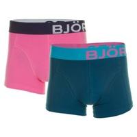 Bjorn Borg Seasonal Solid Shorts 2 Pack Pink & Blue