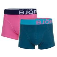 Bjorn Borg Seasonal Solid Shorts 2 Pack Pink & Navy
