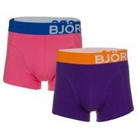 bjorn borg seasonal solid boxer shorts 2 pack purple pink