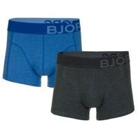 bjorn borg seasonal solid boxer shorts 2 pack black royal