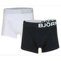 bjorn borg classic solid boxer shorts 2 pack black white