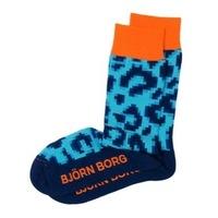 Bjorn Borg Pixel Leopard Socks Blue Depths