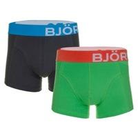 Bjorn Borg Seasonal Solid Boxer Shorts 2 Pack Petroleum & Poison