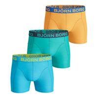 bjrn borg seasonal solids cotton stretch shorts turquoise 3 pack