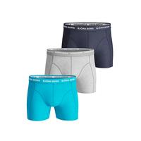 Björn Borg SEASONAL SOLIDS Cotton Stretch SHORTS AQUARIUS 3-PACK