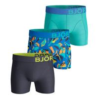 bjrn borg graphic cotton stretch shorts blue 3 pack