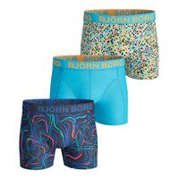 Björn Borg SWIRL & SPLASH Cotton Stretch SHORTS NAVY 3-pack