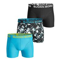 Björn Borg TROPICAL Cotton Stretch SHORTS BLACK 3-PACK