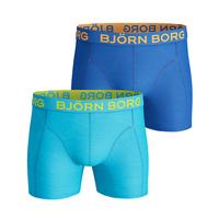 Björn Borg Seasonal Solids Cotton Stretch Shorts Turquoise 2-pack