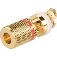 BKL 103035 Gold Plated Mounted Socket Insulated with colour coding Red