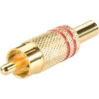 BKL Electronic 101003 Gold Plated Phono Connector with Red Rings 4...
