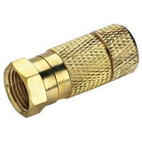 BKL 0403422 Gold-line F-Plug Waterproof 6mm Coax Cable Gold-plated