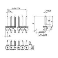 BKL Electronic 10120522 Pin Header, Angled Nominal current: 3 A