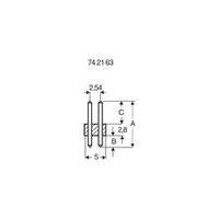 BKL Electronic 10120516 Straight Double Row Header Nominal current: 3 A