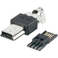BKL Electronic 10120252 Mini USB-Plug 2/0 Plug, straight Mini USB-B