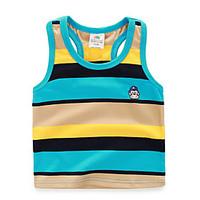 BK 6-12 Y Boys Boy Striped Vest Sleeveless T-shirt Tank Cami 2016 Summer Kids\' Clothing