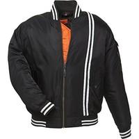 Black Retro Motorcycle Jacket M Black