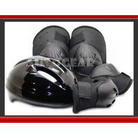 Black Bicycle Cycle Bike Skateboarding Safety Large Size Sport Helmet & Elbow Knee Protective Pads Set