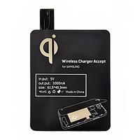 Black Qi Standard Wireless Charging Receiver Pad For Samsung Galaxy S4