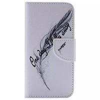 black feathers painted pu phone case for galaxy s6edge pluss6edges6s5s ...