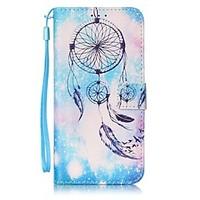 Blue Campanula Painted PU Leather Material of the Card Holder Phone Case Foramsung GalaxyS4 S5 S6 S6 Edge S7 S7 Edge