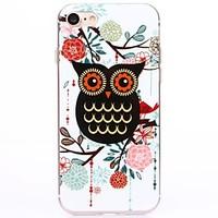 Black Cartoon owl TPU Protection Back Cover Case for iPhone 7/7 Plus/6S/6Plus/SE/5S