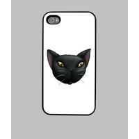 black cat face iphone 4