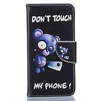 Blue Bear Pattern Card Phone Holster for Samsung Galaxy G530/J3/J5/J510