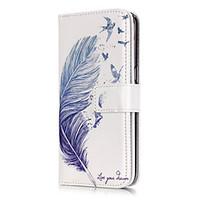 Blue Feather Pattern Nine Cards Embossed PU Leather Material Phone Case for Galaxy S3/S4/S5/S6/S6 edge/S7/S7 edge