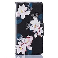 Black Lily Pattern Card Phone Holster for Huawei P9/P9 Lite/Honor 5X