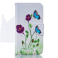 Blue Butterfly Pattern Card Phone Holster for Moto G4/G4 Plus