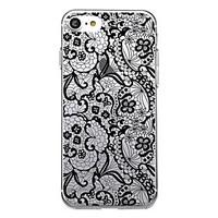 Black Lace Printing For Ultra Thin Transparent Pattern Case Back Cover Case Soft TPU for iPhone 7 Plus 7 6s Plus 6 Plus SE 5s 5