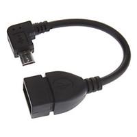 Black Micro USB Host OTG Adapter Cable for Samsung Galaxy S3 I9300