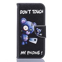 blue bear pattern card phone holster for samsung galaxy s5s6s7s6 edges ...