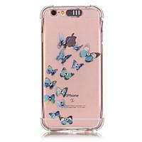 Blue Butterfly Pattern Resistance Calls Flashing TPU Soft Case Phone Case for iPhone 5/5S/SE/6/6S/6 Plus/6 Plus